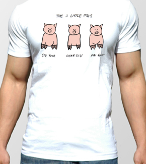 Three Little Chinese Pigs T-Shirt: Design by Nicholas 